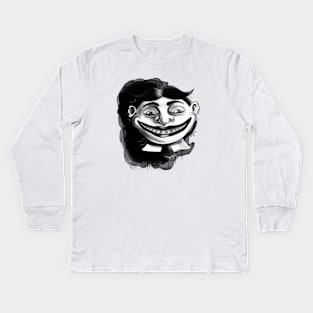 Creepy Smile Kids Long Sleeve T-Shirt